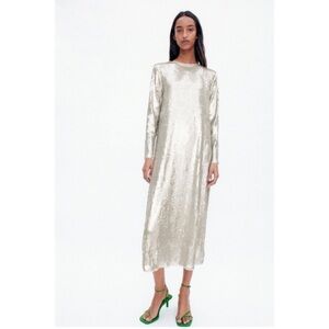Zara Sequin Knit Dress